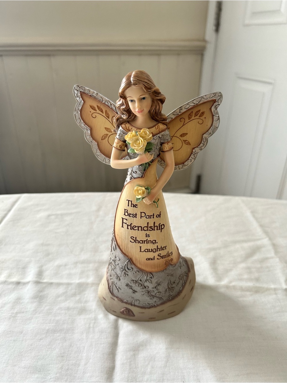 Elements 2009  9” Wooden Friendship Angel #82185 /Like New